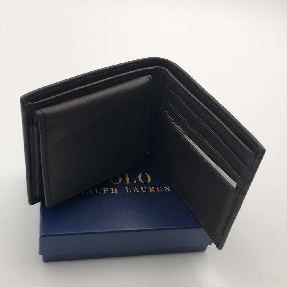 Polo Ralph Lauren Burnished Leather Passcase Wallet - Picture 4 of 6